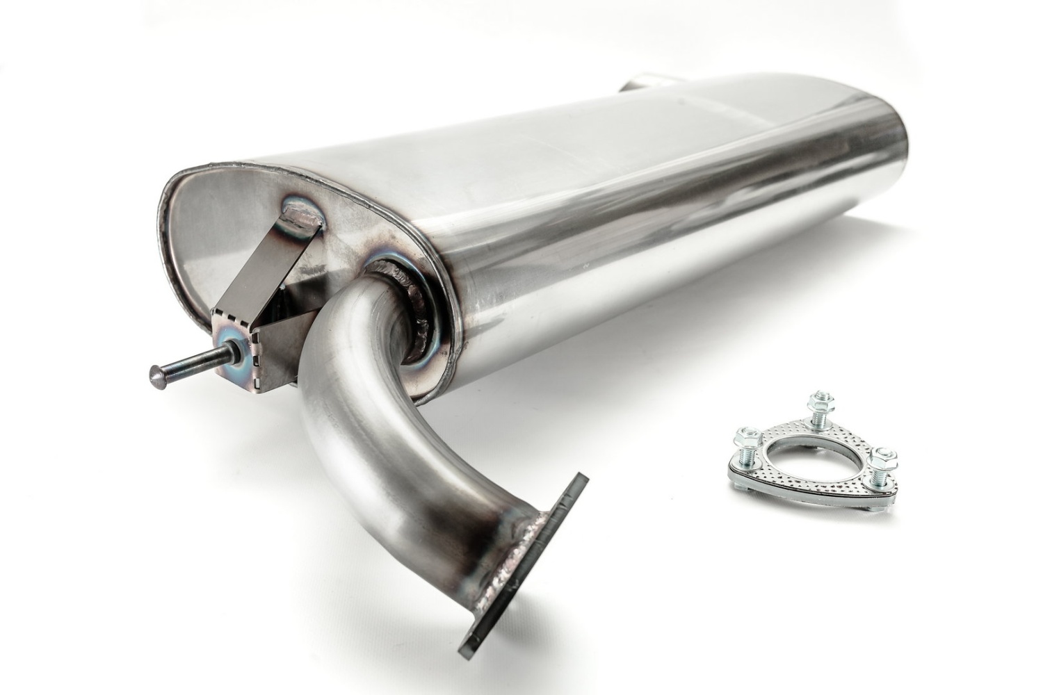 Глушитель Ford Focus III (хэтчбек,седан,1,6л), камерный, с набивкой, аналог, штатная установка - 2