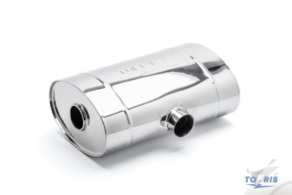 Глушитель универсальный Т-обр. 230*145*350*63, центр. выход, AISI 304, прямоток, набивка