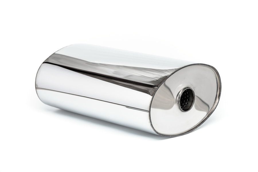 Глушитель универсальный 170*272*400*54, AISI 304, с набивкой - 2