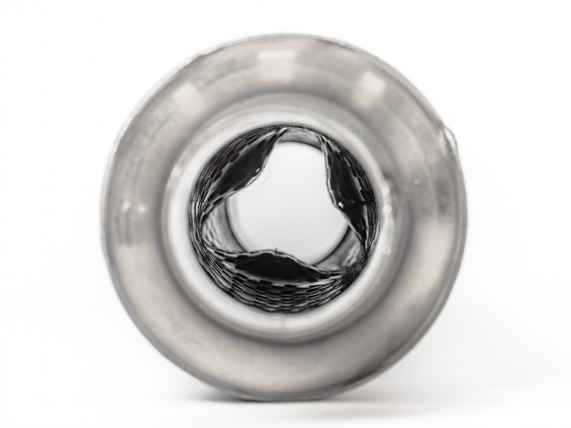 Резонатор-стронгер универсальный 110*510*60 с диффузором нержав. сталь с набивкой - 1