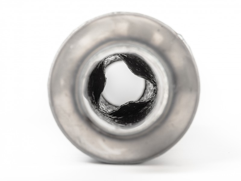 Резонатор-стронгер универсальный 110*510*55 с диффузором нержав. сталь с набивкой - 1