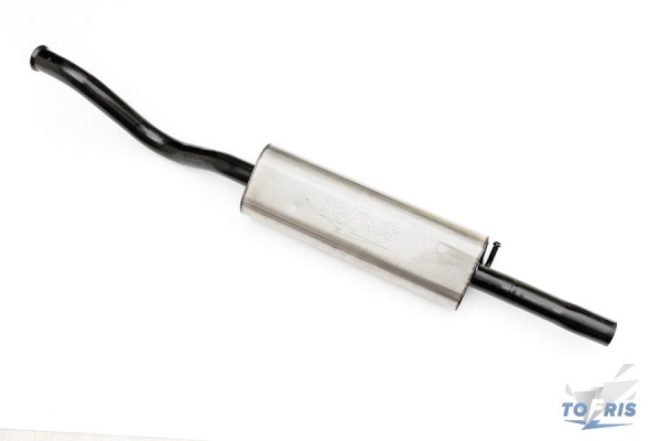 Глушитель овальный на а/м ВАЗ 2180 Веста седан нерж. сталь штатная установка (аналог Stinger)