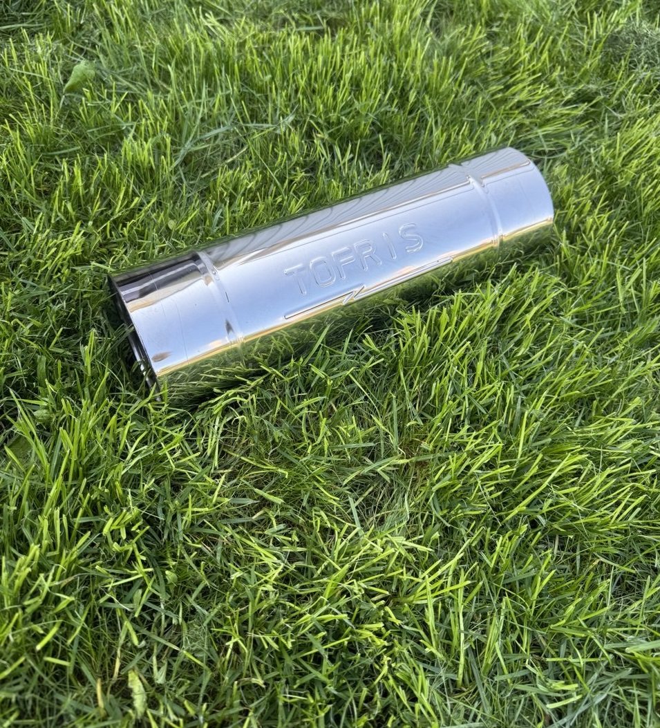 Пламегаситель универсальный Tofris EQ 110*350*63 с р/ж и перегородкой, AISI 304 - 1