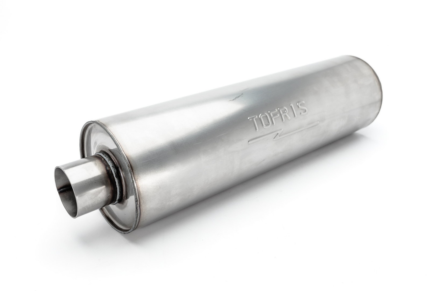 Резонатор универсальный 140*550*63 нержав. сталь с набивкой - 1