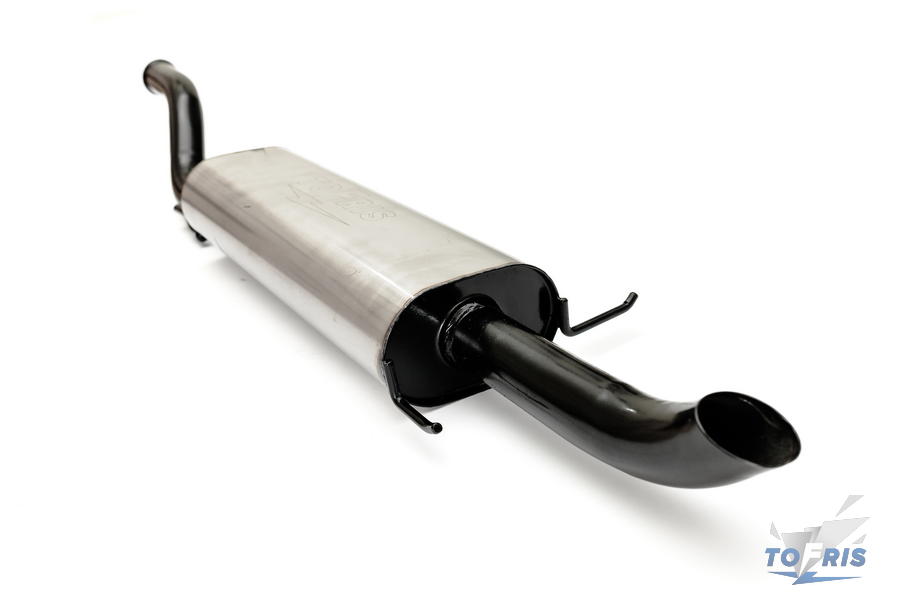 Глушитель овальный на а/м ВАЗ 2113-2114 нерж. сталь штатная установка (аналог Stinger) - 3