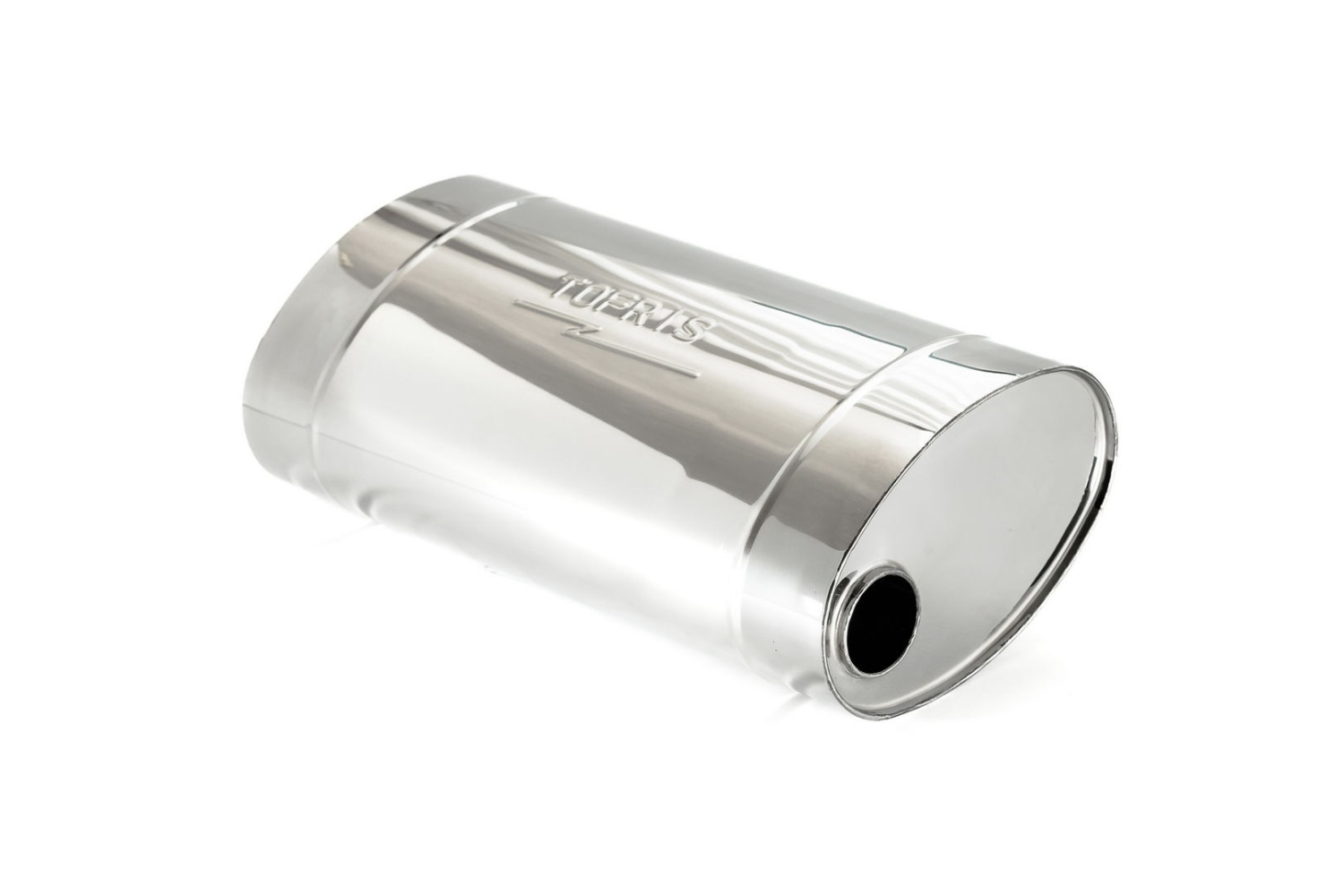 Глушитель универсальный 230*145*450*54, AISI 304, камерный с диагональным входом и выходом - 2