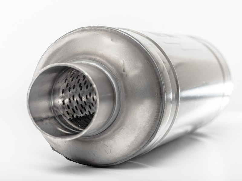 Резонатор-стронгер универсальный 110*550*55 с диффузором нержав. сталь с набивкой - 1