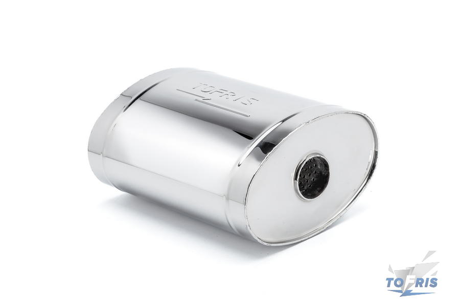 Глушитель универсальный 170*272*500*63, AISI 304 с камерой разрыва, с набивкой, центр. вход /выход  - 1