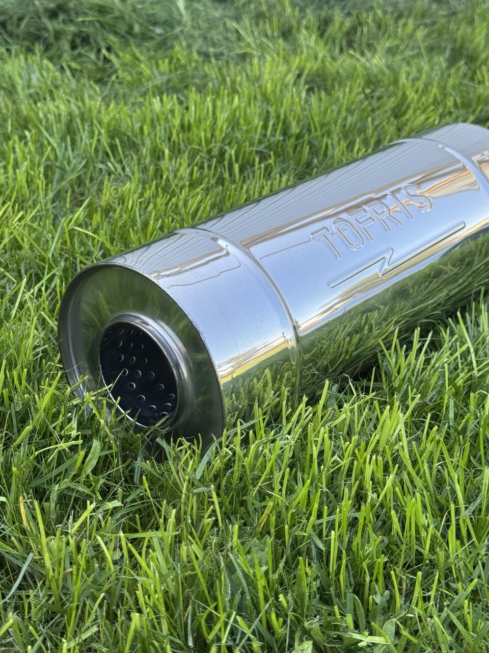 Пламегаситель универсальный Tofris EQ 110*250*54 с р/ж и перегородкой, AISI 304 - 1