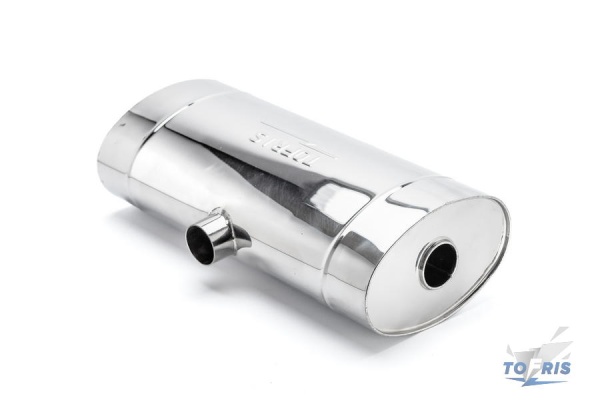 Глушитель универсальный Т-обр. 230*145*550*54, центр. выход, AISI 304, камерный с набивкой