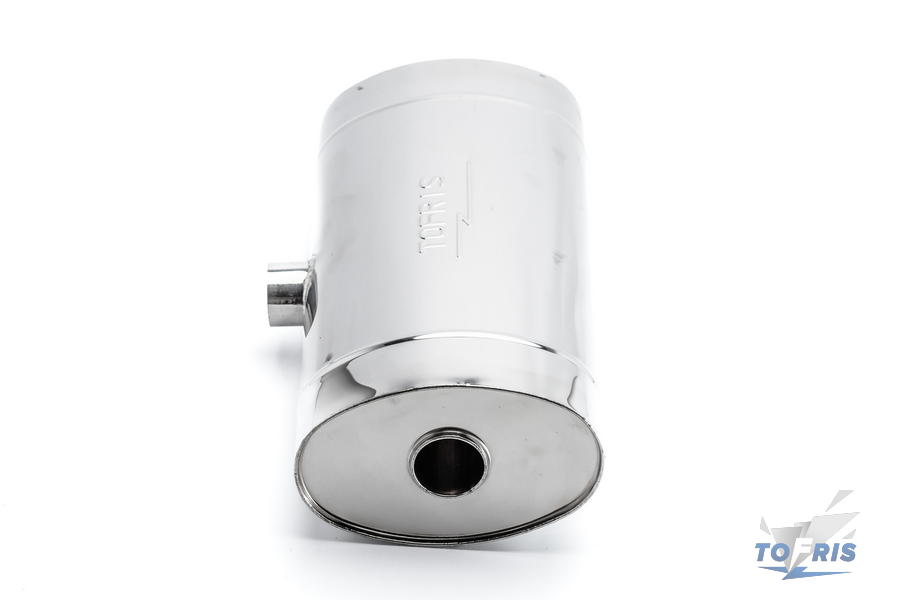 Глушитель универсальный Т-обр. 230*145*550*54, центр. выход, AISI 304, камерный с набивкой - 3