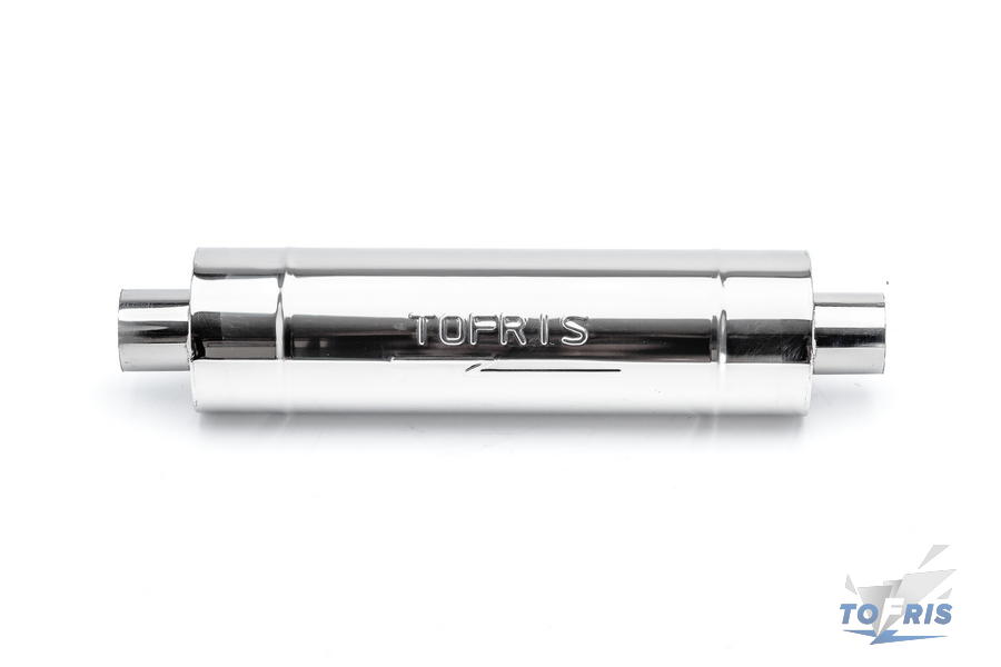 Резонатор универсальный Tofris EQ 140*600*54 с р/ж и камерой, AISI 304 - 3