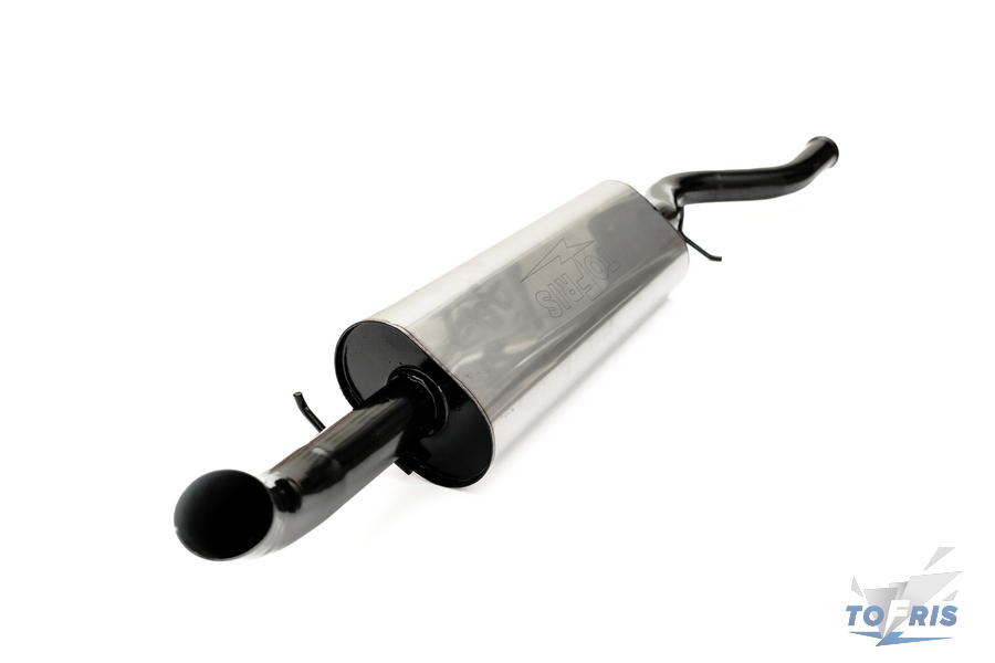 Глушитель овальный на а/м ВАЗ Гранта нерж. сталь штатная установка (аналог Stinger) - 3