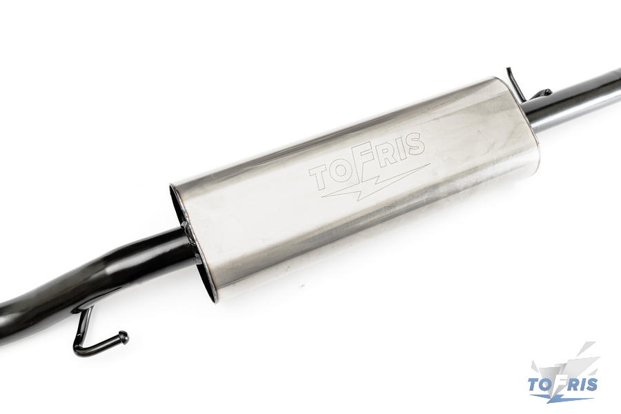 Глушитель овальный на а/м ВАЗ 2170 Приора седан нерж. сталь штатная установка (аналог Stinger) - 2