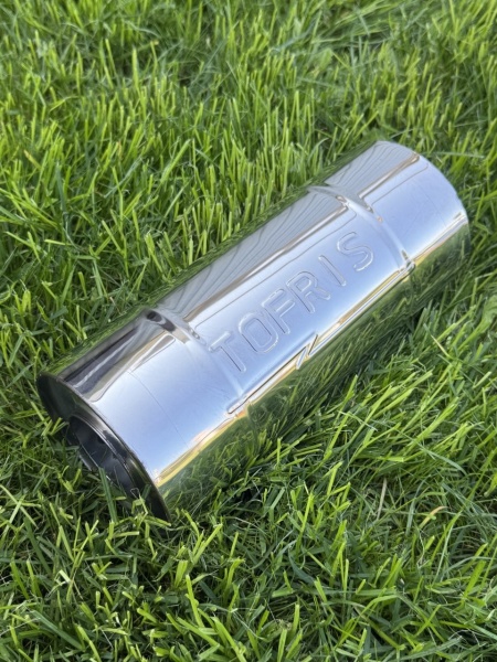 Пламегаситель универсальный Tofris EQ 110*250*54 с р/ж и перегородкой, AISI 304