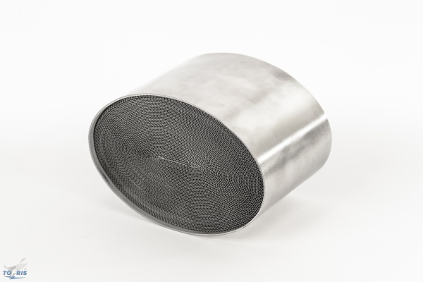 Универсальный катализатор OVAL 158*108*100  металл Е-0,400 ячеек, (2-я навивка),2л,(Китай)