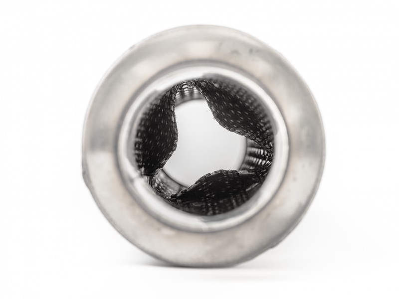 Резонатор-стронгер универсальный 110*510*65 с диффузором нержав. сталь с набивкой - 1