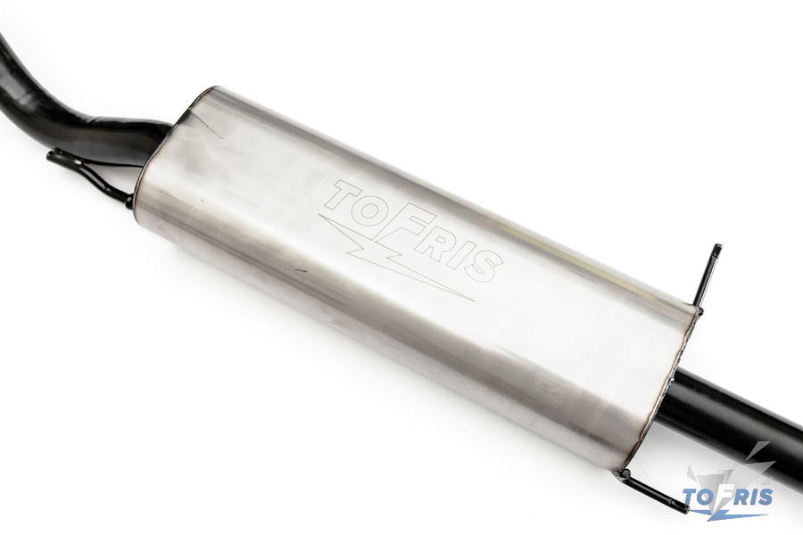 Глушитель овальный на а/м ВАЗ 2113-2114 нерж. сталь штатная установка (аналог Stinger) - 1