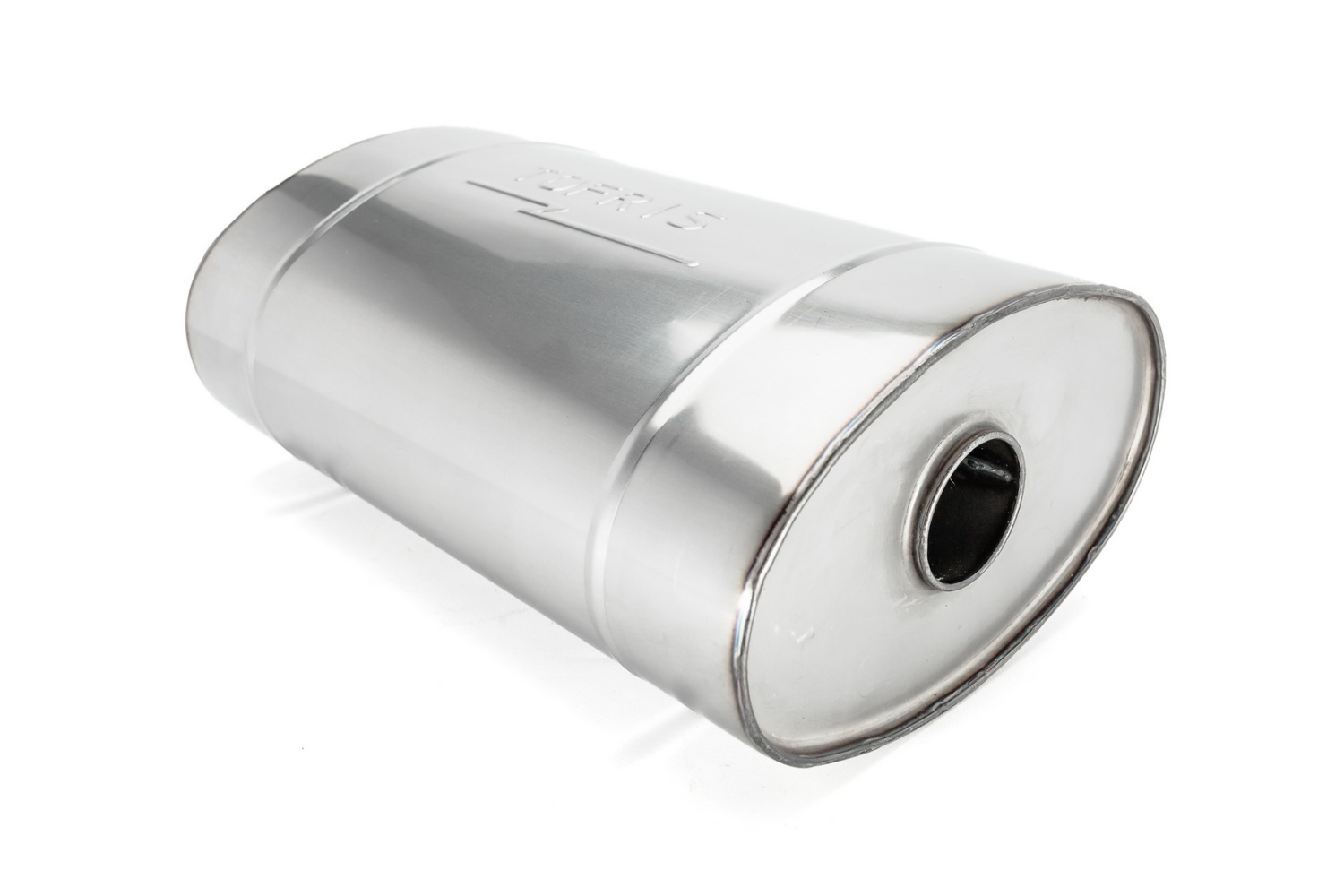 Глушитель универсальный 170*272*450*54, AISI 304 с камерой разрыва, с набивкой, центр. вход /выход  - 3