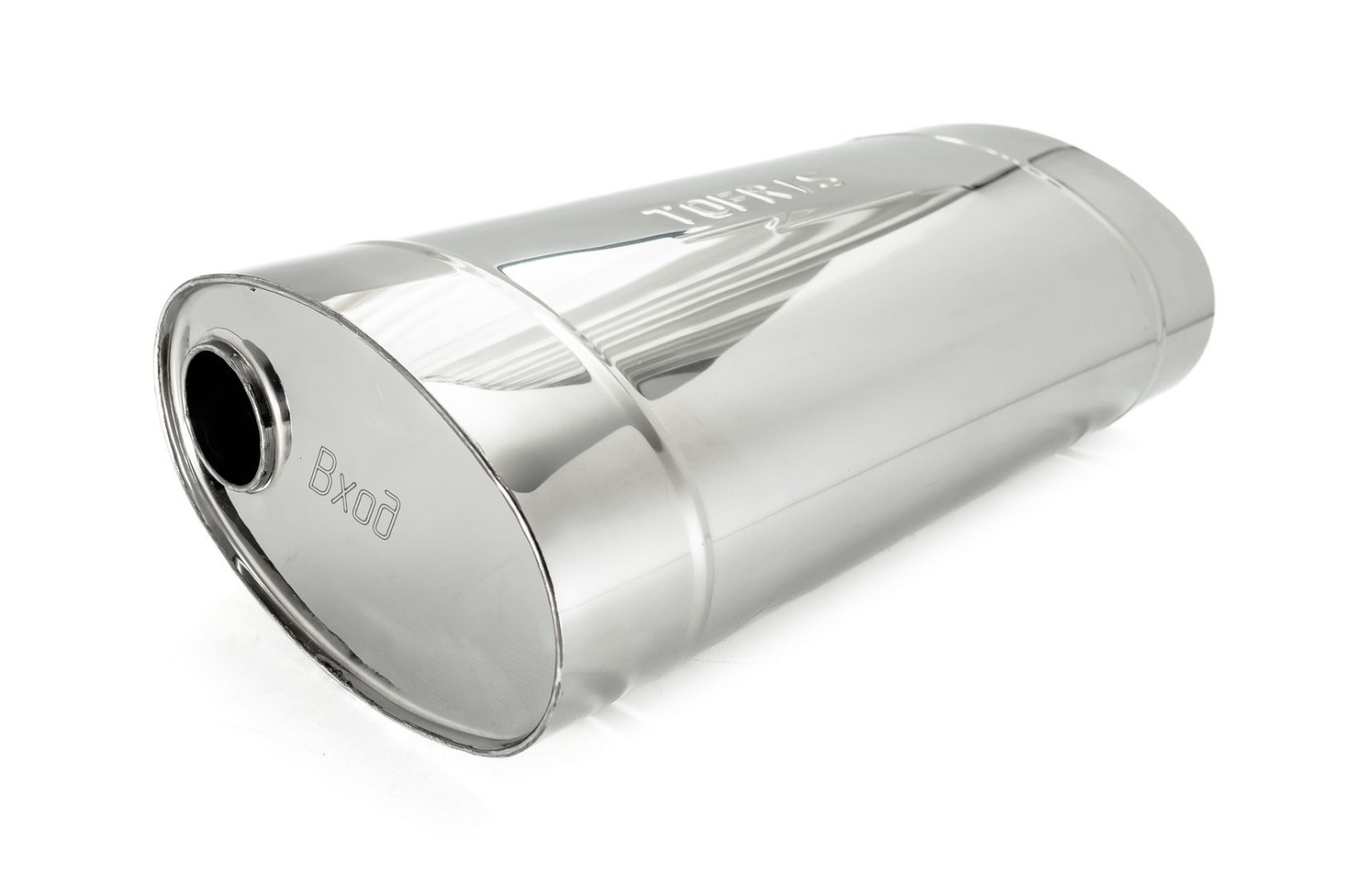 Глушитель универсальный 230*145*450*54, AISI 304, камерный с диагональным входом и выходом