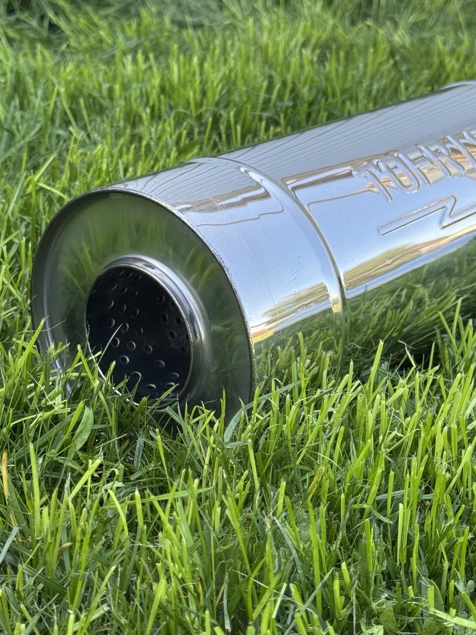 Пламегаситель универсальный Tofris EQ 110*450*54 с р/ж и перегородкой, AISI 304 - 2