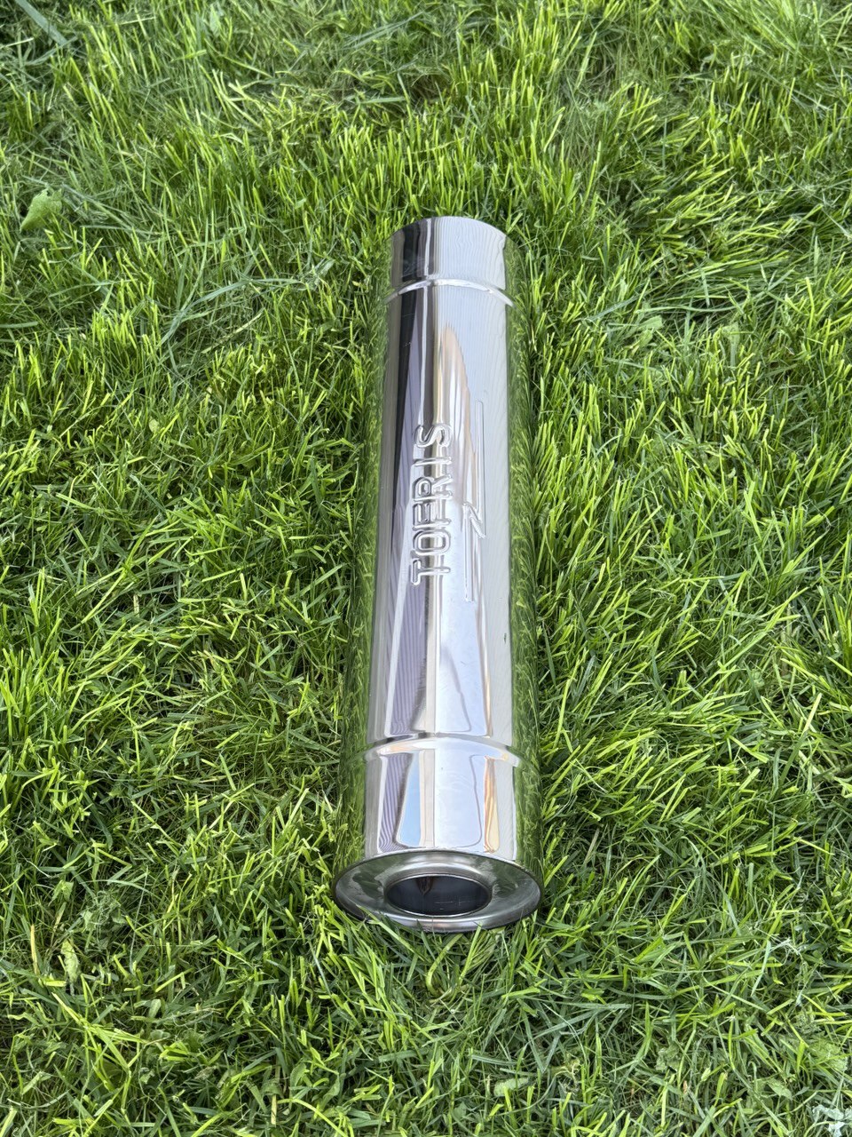 Пламегаситель универсальный Tofris EQ 110*450*54 с р/ж и перегородкой, AISI 304 - 3