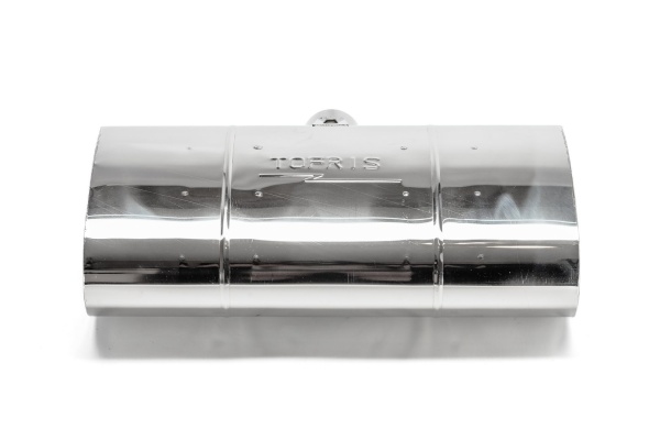 Глушитель универсальный Т-обр. 265х134х500, AISI 304, с камерой разрыва, вход Ø63мм, центр вых Ø54мм