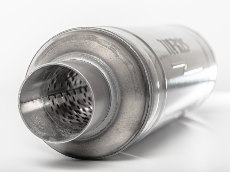 Резонатор-стронгер универсальный 110*510*60 с диффузором нержав. сталь с набивкой - 2