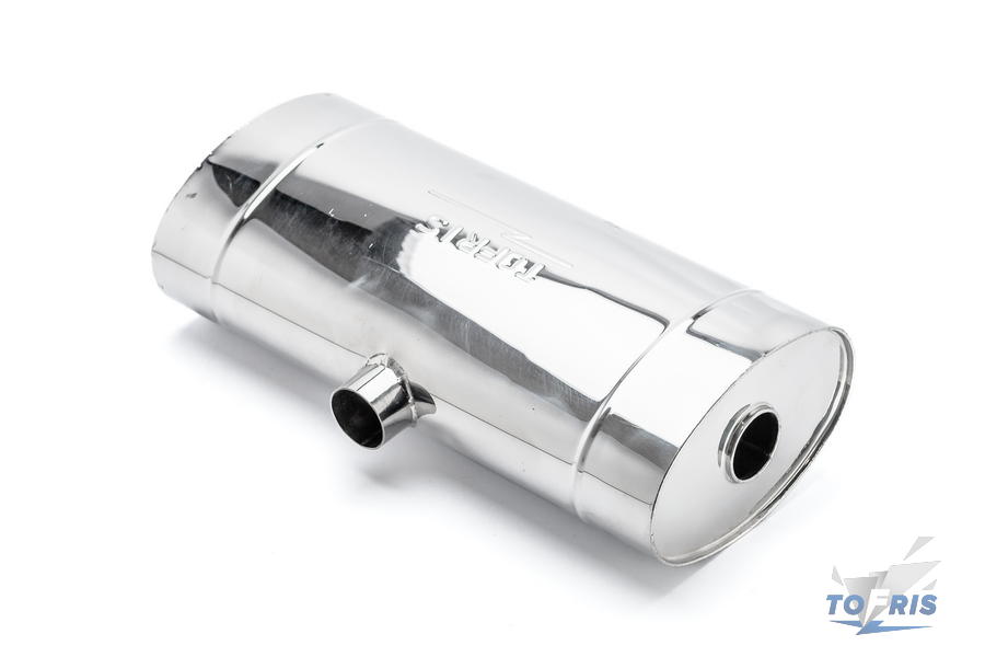 Глушитель универсальный Т-обр. 230*145*550*54, центр. выход, AISI 304, камерный с набивкой - 2