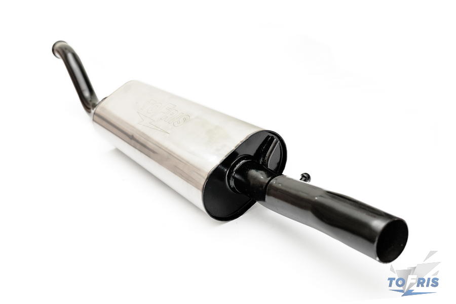 Глушитель овальный на а/м ВАЗ 2180 Веста седан нерж. сталь штатная установка (аналог Stinger) - 3