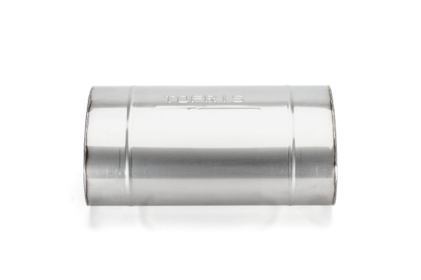 Глушитель универсальный 170*272*450*63, AISI 409 с камерой разрыва, с набивкой, центр. вход /выход 