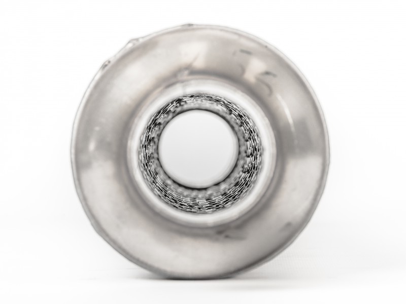 Резонатор-стронгер универсальный 110*550*55  нержав. сталь с набивкой - 1