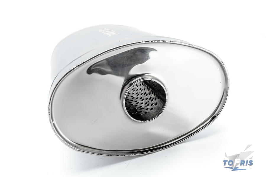 Глушитель универсальный 230*145*350*63, AISI 304, с набивкой - 2