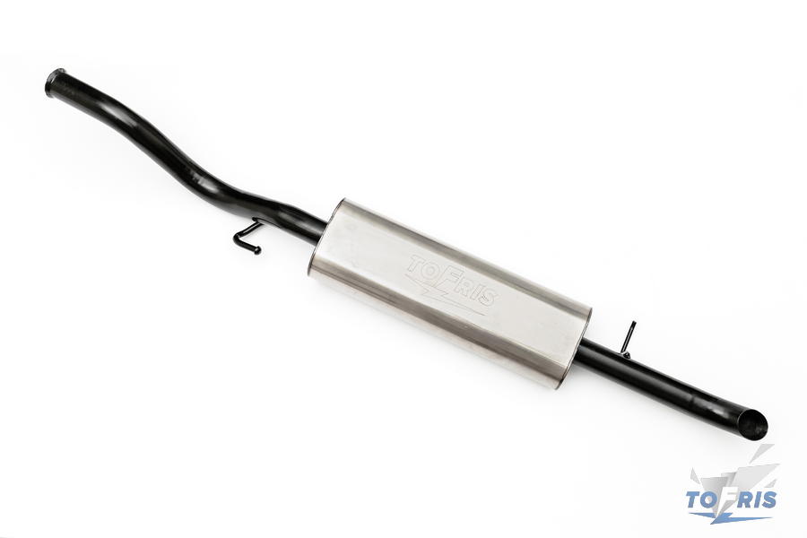 Глушитель овальный на а/м ВАЗ 2170 Приора седан нерж. сталь штатная установка (аналог Stinger) - 1