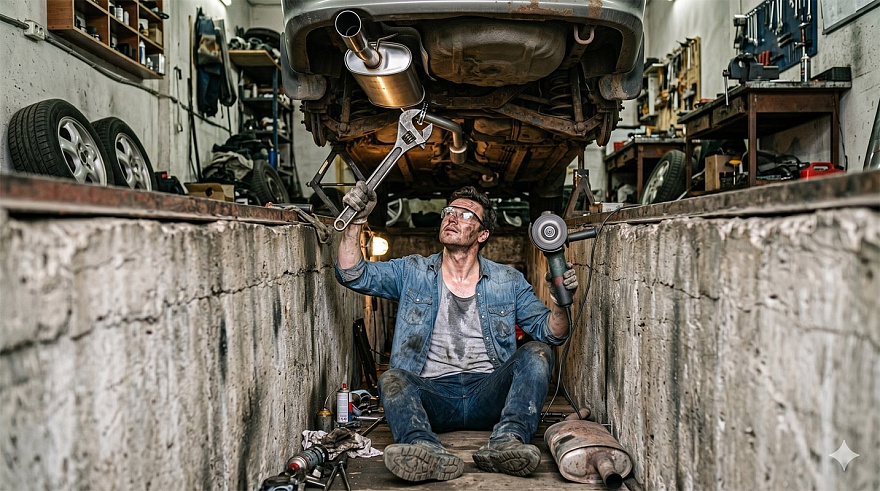 Как заменить компоненты выхлопной системы своими руками: пошаговое руководство